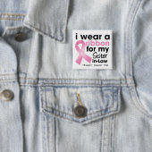 義理の妹の乳がんで衣服ピンク 缶バッジ (インサイチュ)