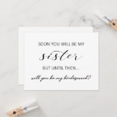 義理の妹の花嫁の提案フラットカード カード (正面/裏面インサイチュ)