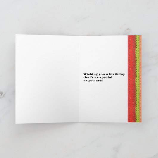 義理の妹カスタムの年齢お誕生日ケーキカード カード (内部)