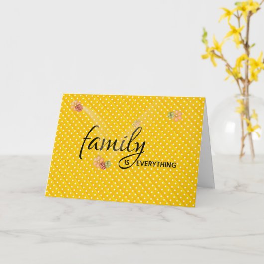 義理の妹水玉模様誕生日 カード (黄色い花)