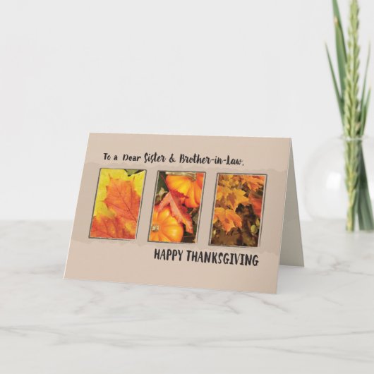 義理の姉と義兄、感謝祭葉三 シーズンカード (正面)
