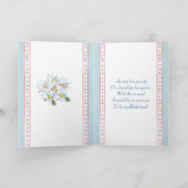 義理の姉のウェディングパーティー、白いドレスに青 招待状 (内部)