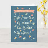 義理の姉の誕生日カードのモダン場合 カード (黄色い花)