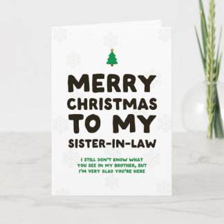 義理の姉妹のためのクリスマスカード カード
