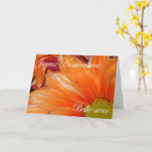 義理の姉妹のためのフランスのなバースデー・カード カード (黄色い花)