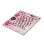 義理の姉妹の詩の第40誕生日 タイル (側面)