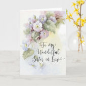 義理の姉妹へのグリーティングカード カード (黄色い花)