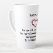 義理の姉妹ハートコーヒー/ラテマグカップ カフェラテマグ (左アングル)