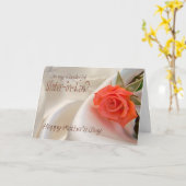 義理の姉妹、ピンクの母の日カードは上がりました カード (黄色い花)