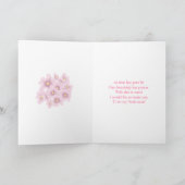 義理の姉妹、新婦付添人、ピンクの白い服 招待状 (内部)