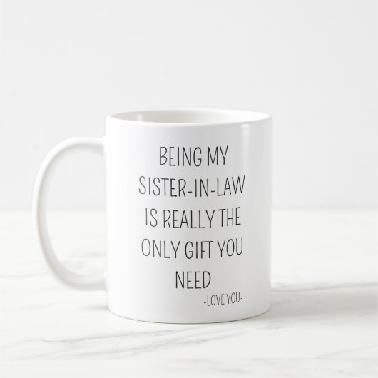 義理の姉妹、義理の姉妹誕生日ギフト コーヒーマグカップ (左)
