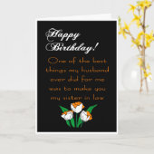 義理の姉 カード (黄色い花)