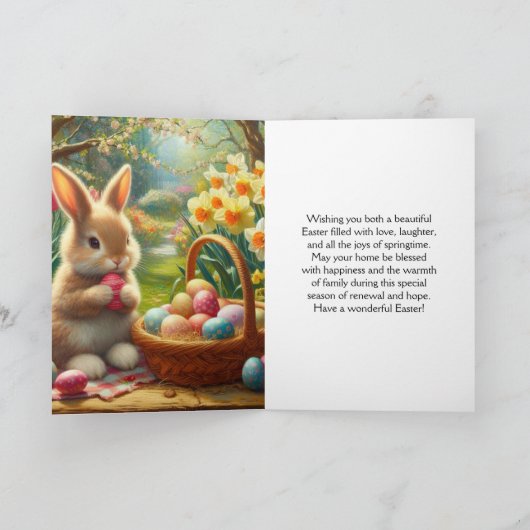 義理の姉/妹へのイースター休暇グリーティングカード シーズンカード (内部)