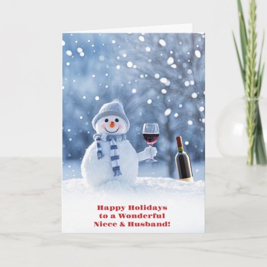 義理の姪と夫の甥かわいいクリスマス カード (正面)