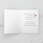 義理の娘お花の花束 カード (内部)