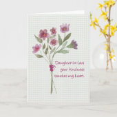 義理の娘お花の花束 カード (黄色い花)