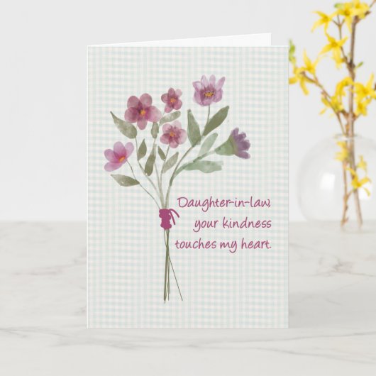 義理の娘お花の花束 カード (黄色い花)