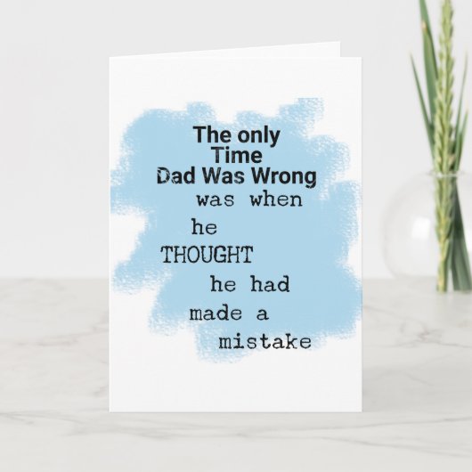 義理の娘からのパパプレゼント カード (正面)