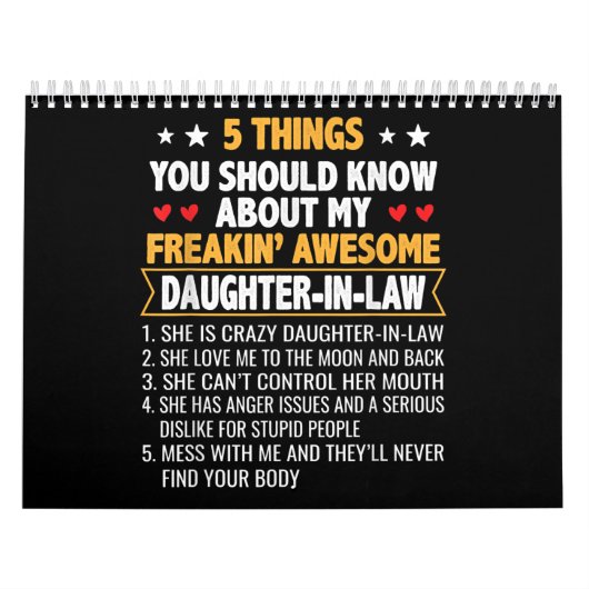 義理の娘から遠く離れて義理の母 カレンダー (カバー)