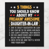 義理の娘から遠く離れて義理の母 ワインラベル (シングルラベル)