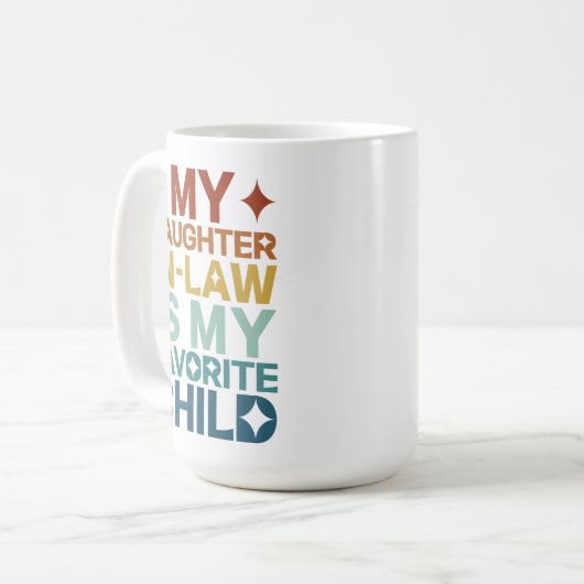 義理の娘が子お気に入りのだ コーヒーマグカップ (正面左)