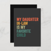 義理の娘が子お気に入りのレトロ サンキューカード (正面/裏面)