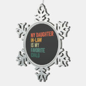 義理の娘が子お気に入りのレトロ スノーフレークピューターオーナメント (右)