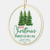 義理の娘が心からクリスマス セラミックオーナメント (左)