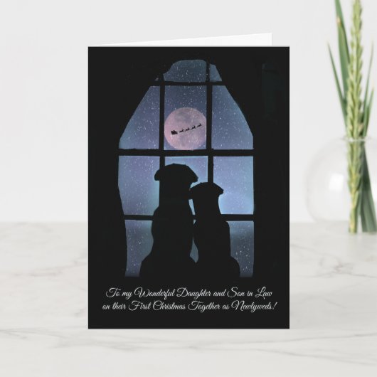 義理の娘と息子が一緒にクリスマスに1回目 シーズンカード (正面)