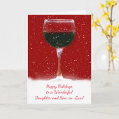 義理の娘と息子のおもしろい休日 カード (黄色い花)