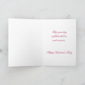 義理の娘と息子のためのバレンタインのカード シーズンカード (内部)