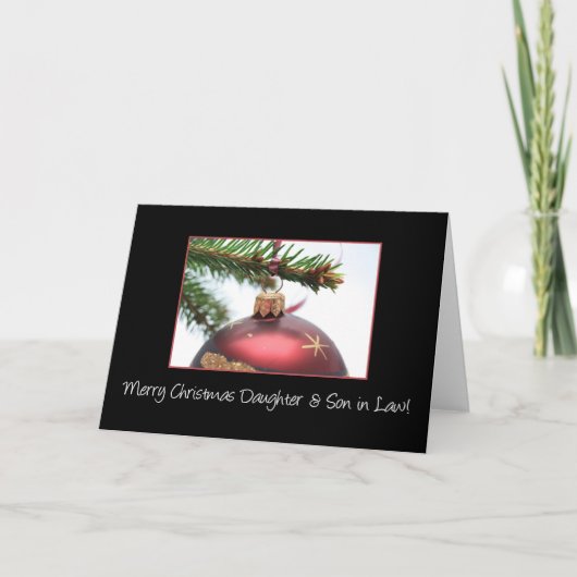 義理の娘と息子クリスマスカード シーズンカード (正面)