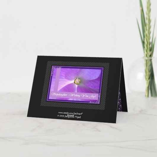 義理の娘と新しい夫の結婚おめでとう カード (裏面)