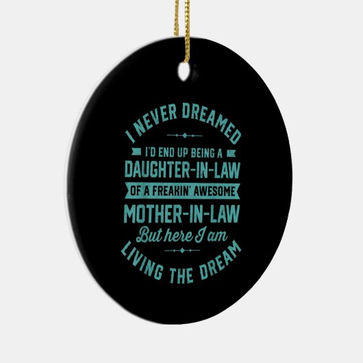 義理の娘になるとは夢にも思わなかった セラミックオーナメント (右)