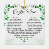 義理の娘にセラミックオーナメント セラミックオーナメント (裏面)