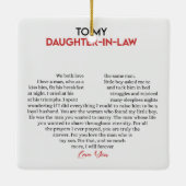 義理の娘にセラミックオーナメント セラミックオーナメント (裏面)