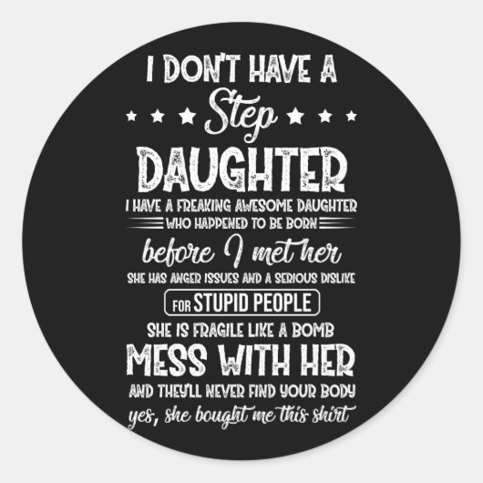 義理の娘に娘がいないん素晴らしだ ラウンドシール (正面)