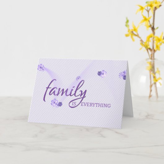 義理の娘のための紫のハート誕生日 カード (黄色い花)