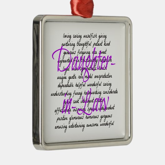 義理の娘のための言葉 メタルオーナメント (右)