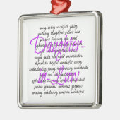 義理の娘のための言葉 メタルオーナメント (左)