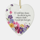 義理の娘のギフト セラミックオーナメント (右)