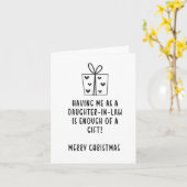 義理の娘のクリスマスカード カード (黄色い花)