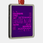 義理の娘の結婚式及び誕生日: 質 メタルオーナメント (右)