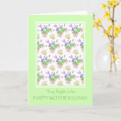 義理の娘の花の母の日の挨拶のため カード (黄色い花)