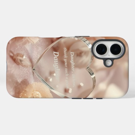 義理の娘の評価ハートモバイルケース Case-Mate iPhoneケース (裏面 (横))