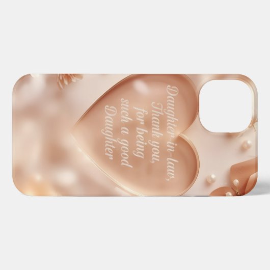 義理の娘の評価ハートモバイルケース iPhoneケース (裏面横)