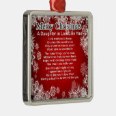義理の娘の詩-クリスマスのデザイン メタルオーナメント (右)