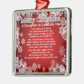 義理の娘の詩-クリスマスのデザイン メタルオーナメント (左)