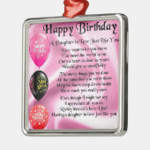 義理の娘の詩-ハッピーバースデー メタルオーナメント (左)
