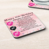 義理の娘の詩-第40誕生日 コースター (左側)